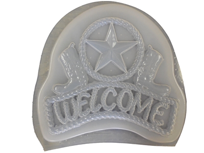 Cowboy welcome concrete mold 7221