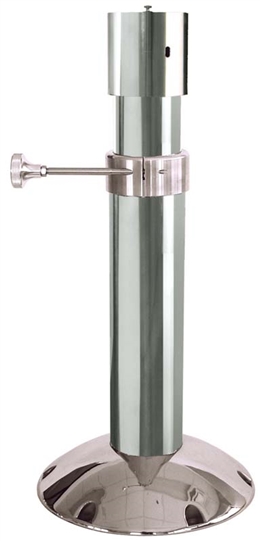 316 #8 Mirror Finish Stainless Steel Gas Adjustable 4" Pedestal
