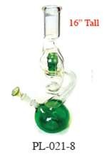PL-021-8 16" Skull Perc + Zong Style + Color water pipe