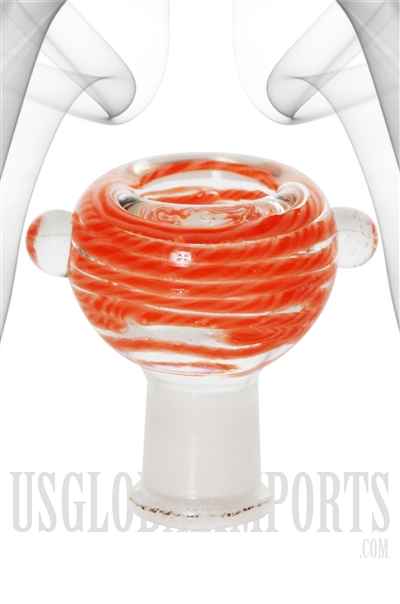BL-85 Color Line Design + 2 Marbles. 14 or 19mm Glass female bowl.