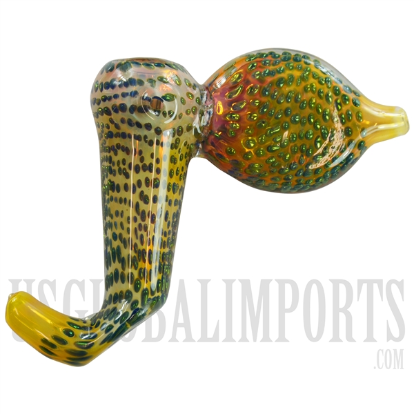 BU-550 5" Bubbler + Hammer Style + Color Air Pockets + Gold Fume Design