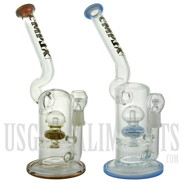 CMPLXMA  13" Water Pipe + Stemless + Dome Perc + Sidecar Style + Color + CMPLX
