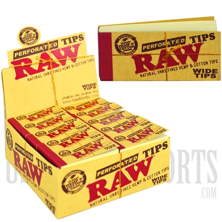 CP-122 RAW Perforated Wide Tips | 50 Per Box | 50 Tips Each