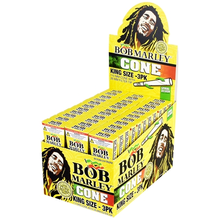 CP-154 Bob Marley Cones | King Size | 33 Pack per Display
