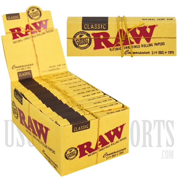 CP-81 RAW Classic Connoisseur 1 1/4" Size + Tips 24 Per Box