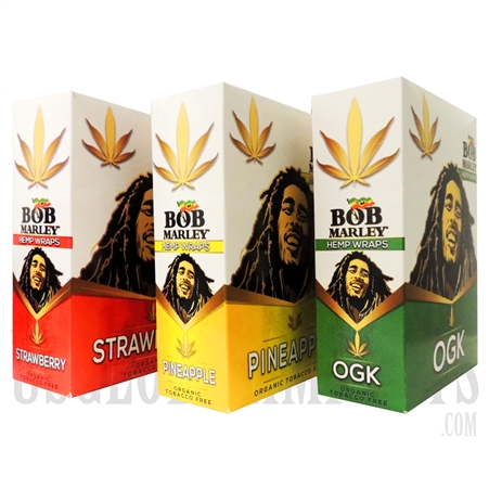 CP27 Bob Marley Hemp Wraps | Organic Tobacco Free | 25 Pouches - 2 Per Pouches | 3 Flavor Choices