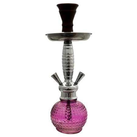 GH100B-2H-P 15" Global Hookah | 2 Hoses | Pink