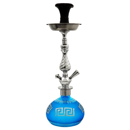 GH600B-1H-BLU 17" Global Hookah | 1 Hoses | Blue