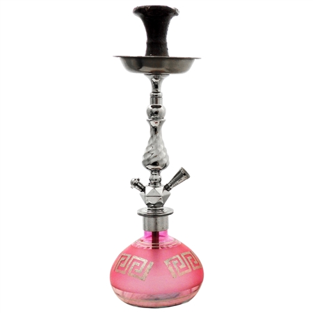 GH600B-1H-PNK 17" Global Hookah | 1 Hoses | Pink