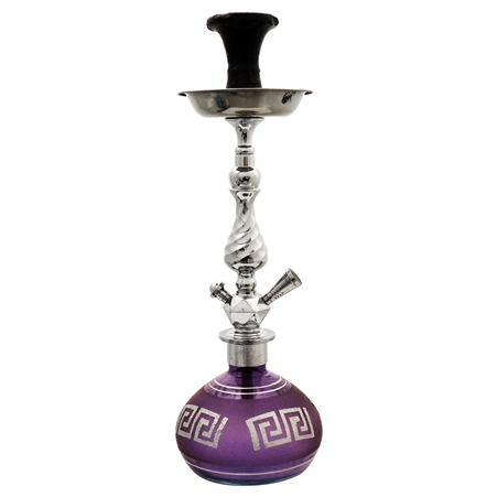 GH600B-1H-PRP 17" Global Hookah | 1 Hoses | Purple