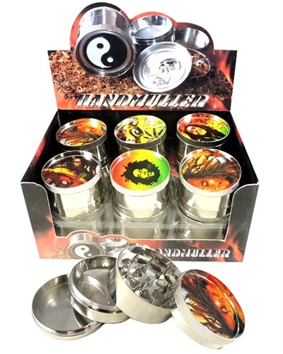 GR-1008 4 pc. Handmuller Tobacco Marley Grinders