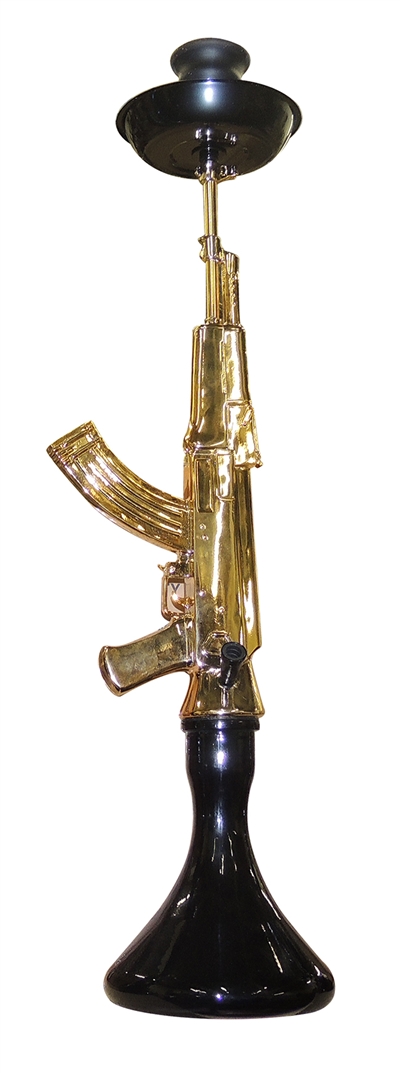 HK-25 AK GOLD HOOKAH 36" TALL