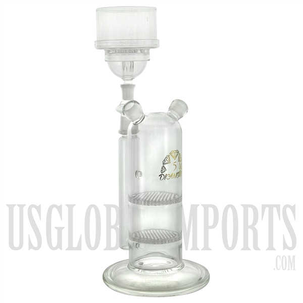 HR-HK24 14" Double Honeycomb | All Glass Hookah by 5 DIAMOND | 2 Different Hose Choices