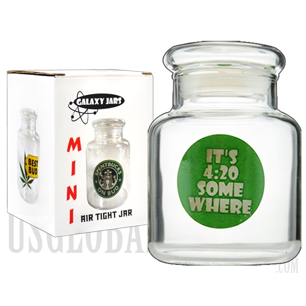 JAR-5-1 3.5" Mini Air Tight Jar by Galaxy Jars - It's 4:20 Somewhere