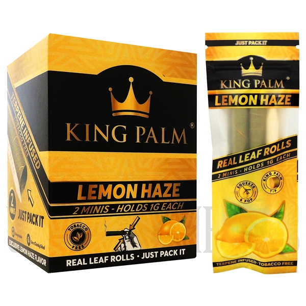 KP-120 King Palm | 1G Each | 2 Mini Rolls | 20 Pack | Lemon Haze