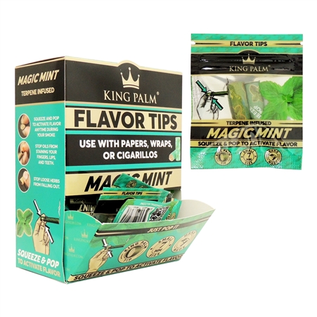 KP-139 King Palm | Magic Mint Terp Filter Tips | 50 Pouches | 2 Per Pouch | 7mm