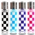 LT-24-CKRD Clipper Lighters | Large | 48 Count | Checkered Design