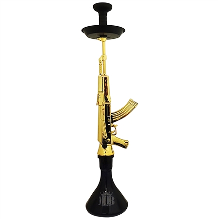 MOB-HK-1045-G 33" MOB AK-47 Hookah | Gold