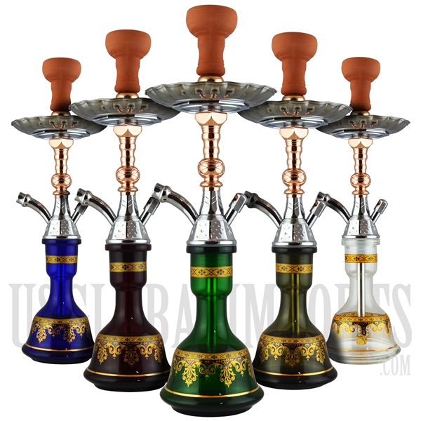 PH-1011 22.5" Pharaohs Azra Hookah. 6 Color Options