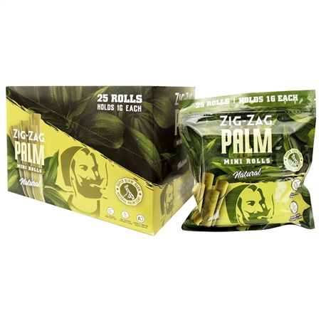 PZZ-24 Zig-Zag Mini Palm | 25 Rolls | 8 Packs | Natural