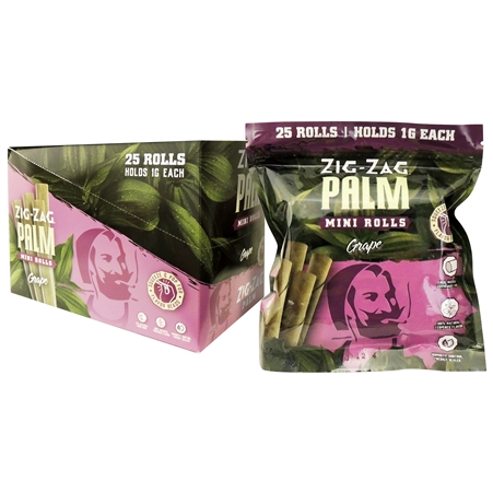 PZZ-27 Zig-Zag Mini Palm | 25 Rolls | 8 Packs | Grape