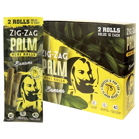 PZZ-32  Zig-Zag Palm | Mini Rolls | 2 Rolls | 15 Packs | Banana