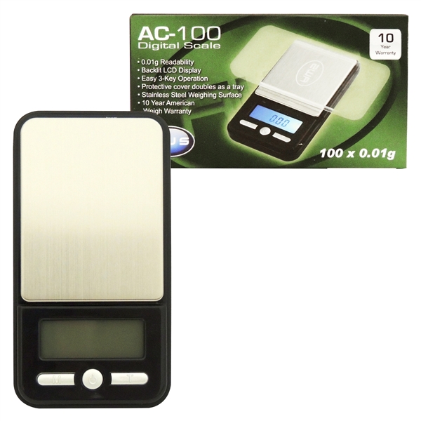 SC-94  AWS Digital Scale AC-100 | 100 x 0.01g | Black