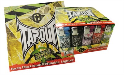 T-114 Tapout Refillable Torch Lighters Display