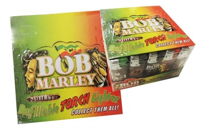 T-116 Bob Marley Refillable Torch Lighters Display