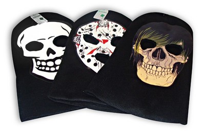 V-06 BLACK BEANIE SKULL