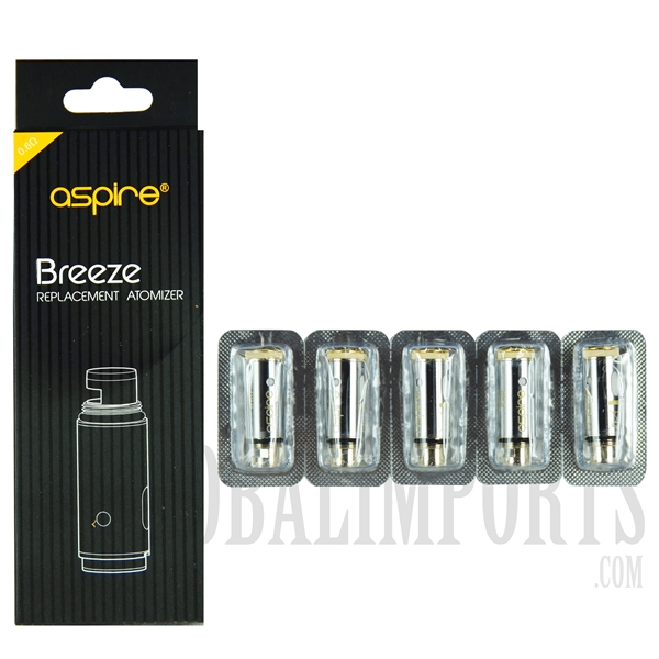 VPEN-635 Aspire Breeze Replacement Coil Atomizer. 5 Per Box