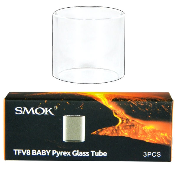 VPEN-687 SMOK TFV8 Baby Pyrex Glass Tube. 3 Pack