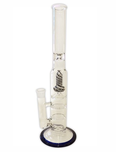 WP-0033 16" Stemless + 2 Honeycombs + Showerhead Dome Perc + Ice Catcher + Color water pipe