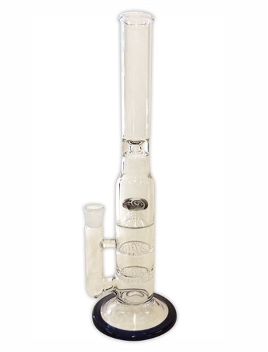 WP-0034 15" Stemless + 2 Honeycombs + Reversal Showerhead + Hourglass Ice Catcher water pipe