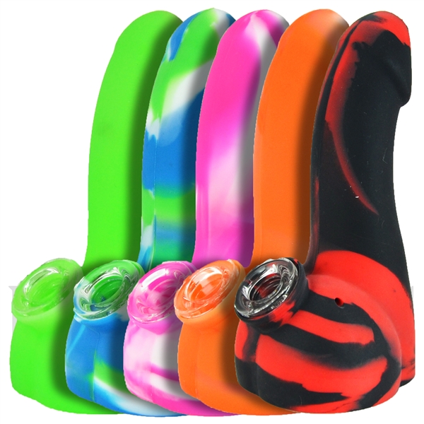 WP-1864 6.5" Silicone Penis Pipe by Waxmaid. Many Color Choices