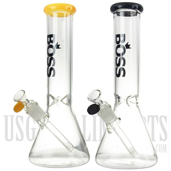 WP-1905 8" Water Pipe + Ice Catcher + Color + Boss Glass