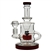 WP-2354 7.75" Shelby Glass Water Pipe | Dome Perc + Stemless | Showerhead | Red