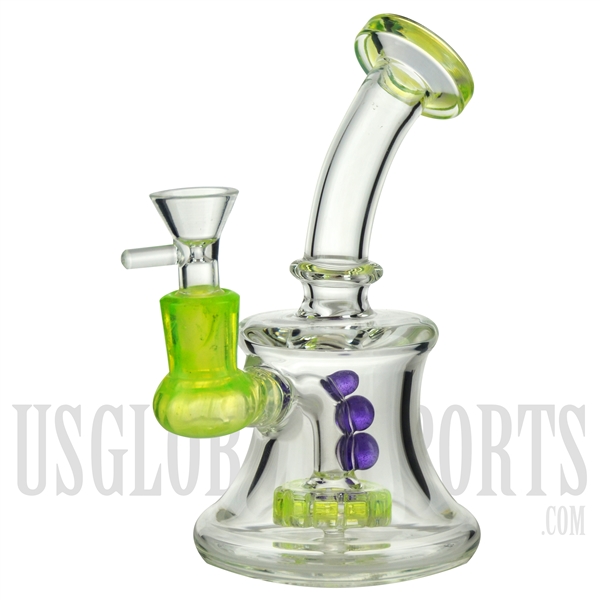 WP-504 6" Water Pipe + Stemless + Showerhead + Bent Neck + Color