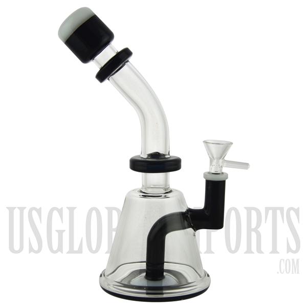 WP-7026 10" Water Pipe + Stemless + Bent Neck + Color