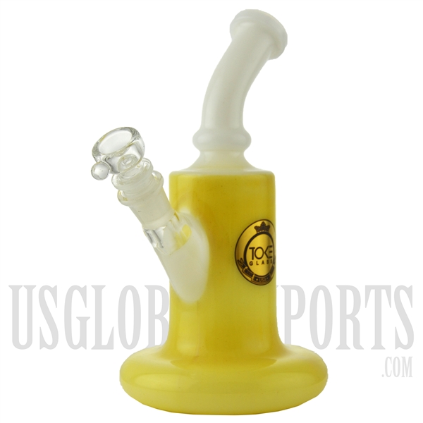 WP-TK141 9.5" Toke Glass Straight Tube Water Pipe + Bent Neck + Yellow