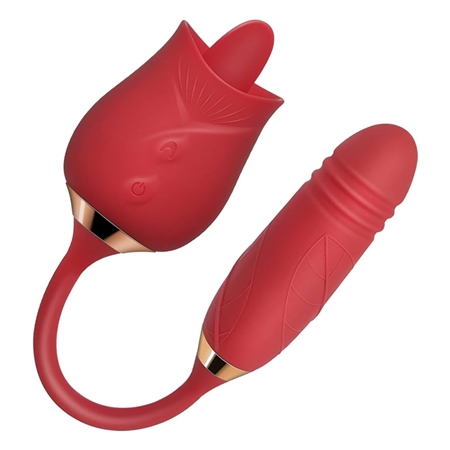 XXX-5 Rose Tongue Licking Retractable Vibrator