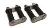 2 1/4" Traditional Hot Rod Style Rear Shackles Plain Steel