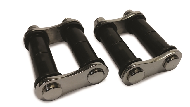 Traditional 2 1/4" Rear Shackles Polished S/S