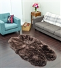 brown black nz sheepskin rug
