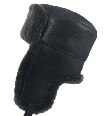 Shearling Sheepskin Russian Trooper Hat