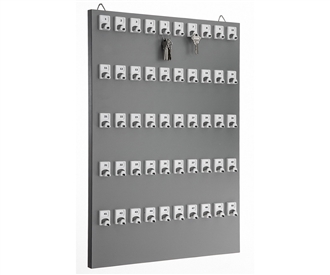 Key Stand with 50 Numbered Hooks for Auto Services and Mechanic Shops (50 Sets of Tag & Ring Included)