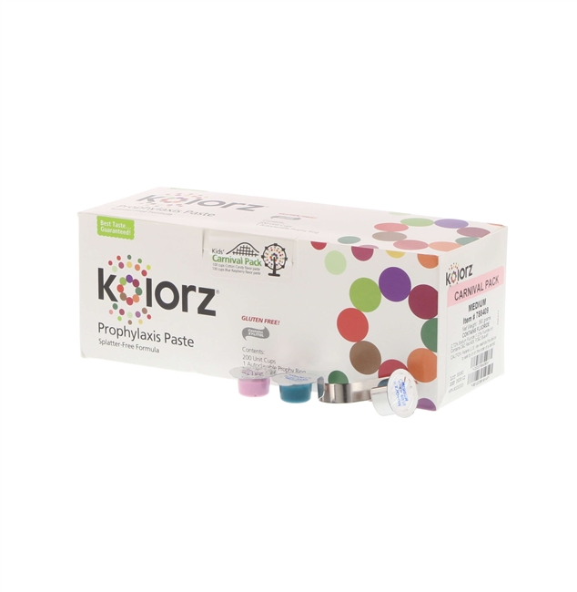 Kolorz Prophy Paste Medium, Carnival, 200/Box, 2 Boxes/Pkg., 788409