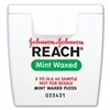 Reach Dental Floss Easy Slide Waxed, Mint, 5 yards, 144/Case, 9864