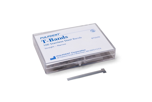T-Bands Narrow, Stainless Steel, Straight, 4 mm, 100/Box, BTSS/N