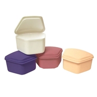 Defend Denture Box - Assorted Colors 3" x 2-1/2" x 2" deep, 12/Pk. High-impact